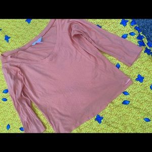 📙 Light Orange Deep V Long Sleeve Tee 📙